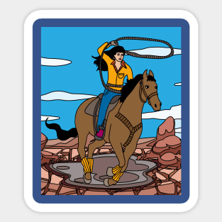 Rodeo Riding On A Horse Sticker